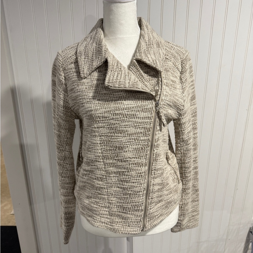 Women’s Textured Cream Blazer Jacket